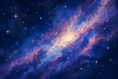 Purple Blue Galaxy Nebula Star Background