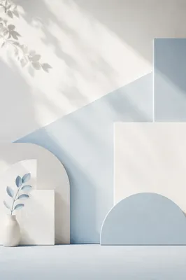 Minimal Blue Geometric Wall Background