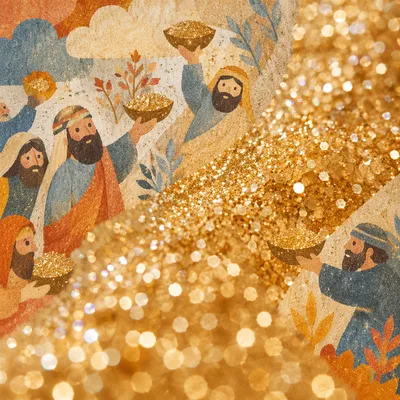 Golden Glitter Sparkle Celebration Background