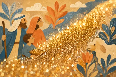 Golden Glitter Sparkle Celebration Background
