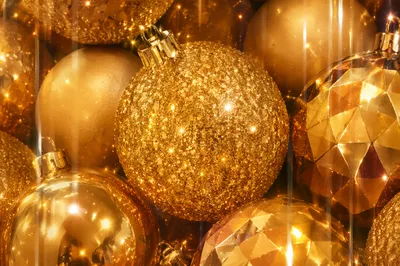Sparkling Gold Ornament Celebration Background