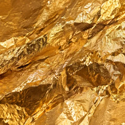 Elegant Crinkled Gold Foil Luxury Background