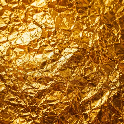 Crinkled Gold Foil Luxury Texture Background