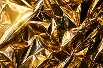 Luxurious Crinkled Gold Foil Texture