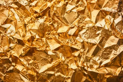 Luxury Crinkled Gold Foil Texture Background