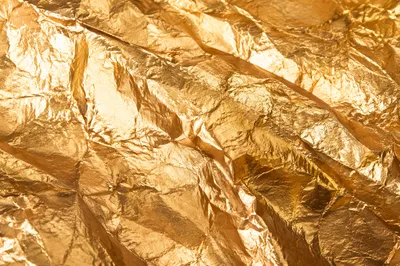 Crinkled Gold Foil Luxury Background Texture