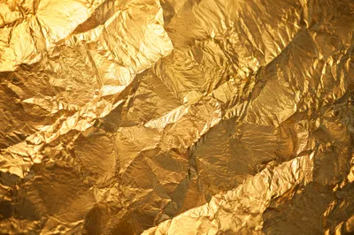 Crinkled Gold Foil Luxury Background Texture