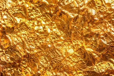 Crinkled Gold Foil Luxury Texture Background