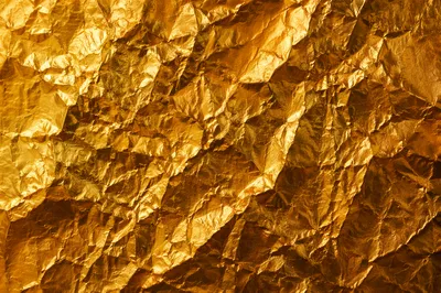 Crinkled Gold Foil Luxury Texture Background