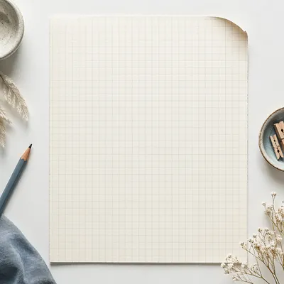 Minimal Ivory Grid Paper Background Texture