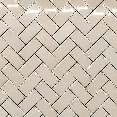 Modern White Herringbone Tile Background