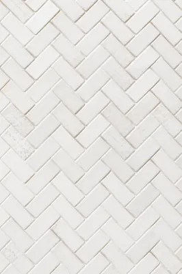 White Herringbone Ceramic Tile Background