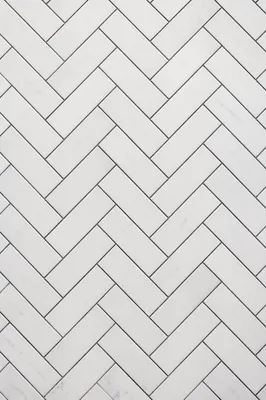 Modern White Herringbone Tile Background