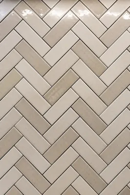Modern White Herringbone Tile Wall Background