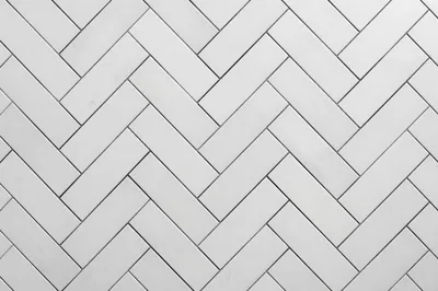 Modern White Herringbone Tile Background