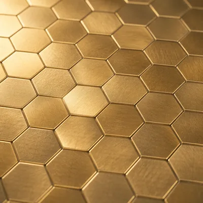 Elegant Gold Honeycomb Hexagonal Metal Background