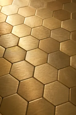 Elegant Brushed Gold Honeycomb Background