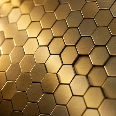 Luxury Brushed Gold Honeycomb Background