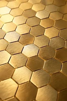 Luxurious Brushed Gold Honeycomb Texture Background