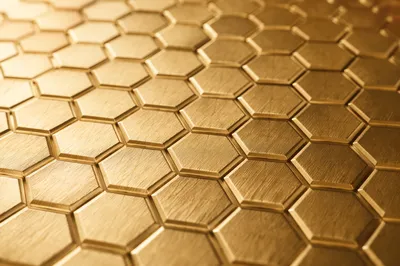 Luxury Gold Hexagonal Honeycomb Metal Background