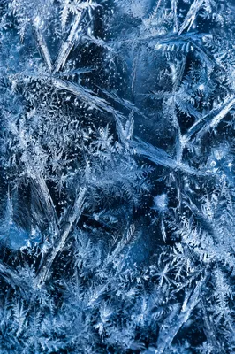 Midnight Blue Frost Crystal Glass Texture