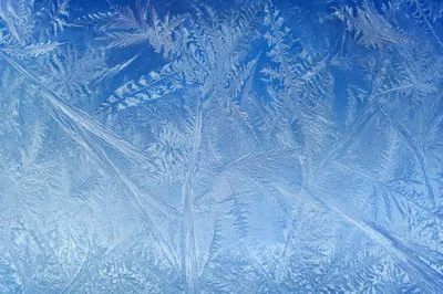 Delicate Winter Frost Crystal Glass Background