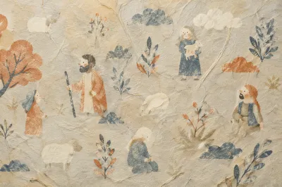 Subtle Japanese Washi Paper Fiber Background
