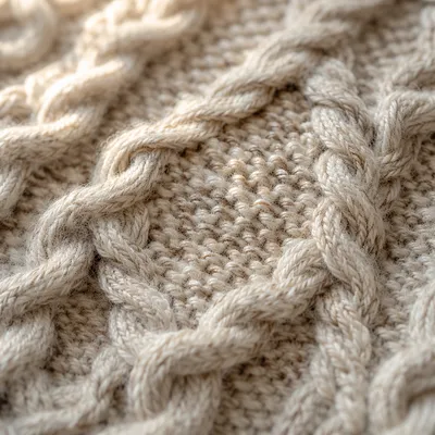Cozy Cable Knit Sweater Texture Background