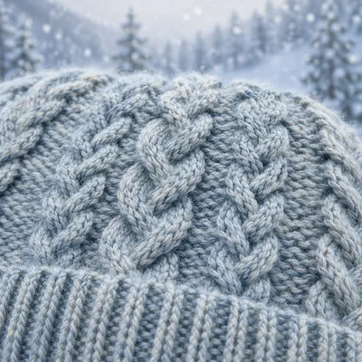 Cozy Cable Knit Winter Texture Background
