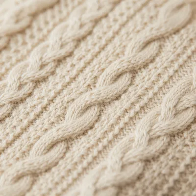 Cozy Cable Knit Sweater Texture Background