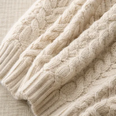 Cozy Cable Knit Sweater Texture Background