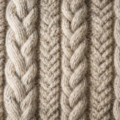 Cozy Beige Cable Knit Texture Background
