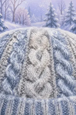 Cozy Gray Cable Knit Winter Texture