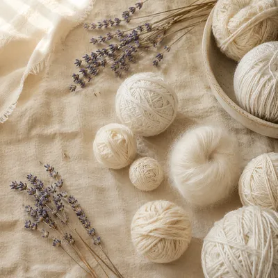 Kraft Paper Craft Background with Yarn
