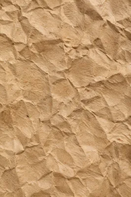 Crumpled Recycled Kraft Paper Texture