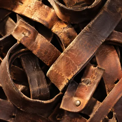 Aged Brown Leather Patina Texture Close Up