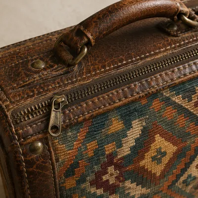 Aged Brown Leather Patina Texture Closeup