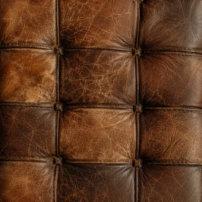 Aged Brown Leather Tufted Texture Background