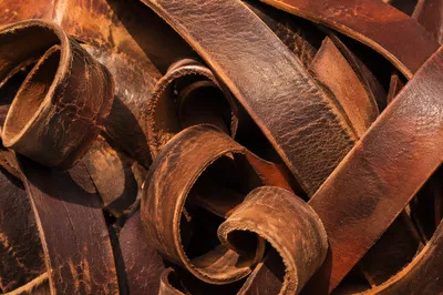 Aged Brown Leather Patina Texture Close Up