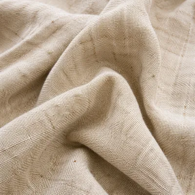 Neutral Beige Linen Fabric Background Texture