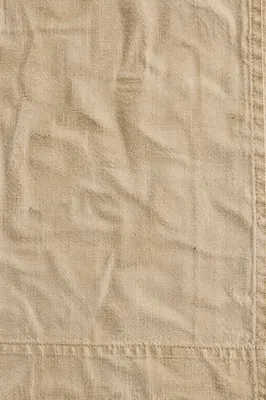 Neutral Beige Linen Fabric Texture Closeup