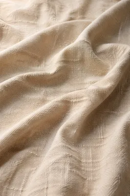 Neutral Beige Linen Fabric Texture Background