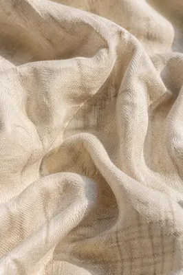 Neutral Beige Linen Fabric Texture Background