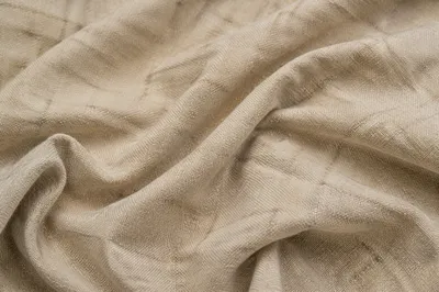 Neutral Beige Linen Fabric Texture Background