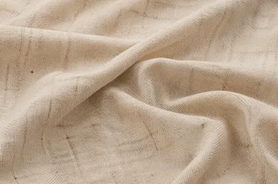 Neutral Beige Linen Fabric Texture Background