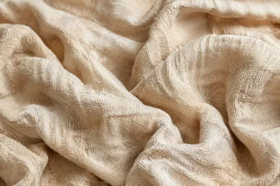 Neutral Beige Linen Fabric Texture Background