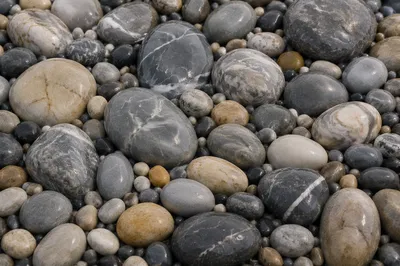 Smooth Gray River Pebble Texture Background
