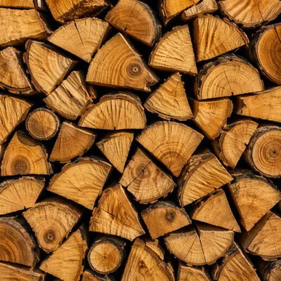 Warm Rustic Split Firewood Texture