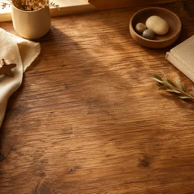 Warm Brown Wood Grain Table Background