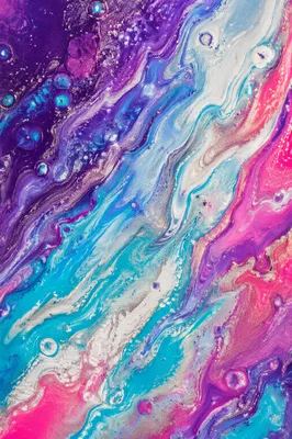 Vibrant Neon Fluid Art Background
